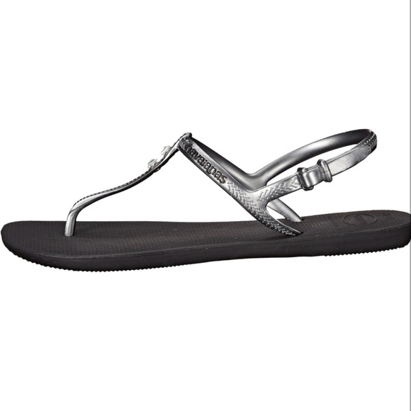 NEW!  Havaiana Freedom Glamour sandals with Swarovski crystals - 35/6 - Picture 3 of 6